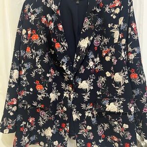 Lane Bryant Multicolor Floral Blazer